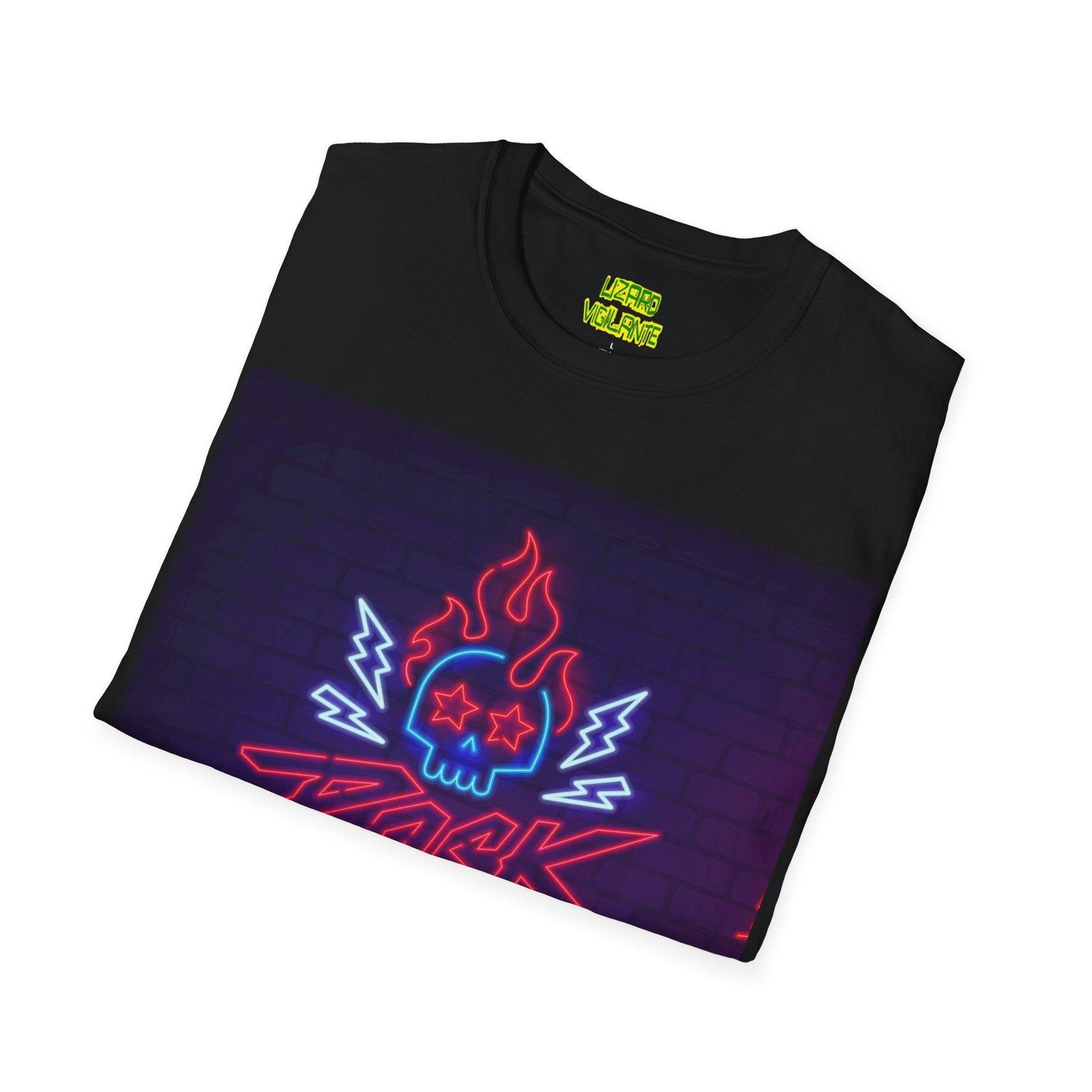 Neon Rock Festival Unisex Softstyle T-Shirt - Lizard Vigilante