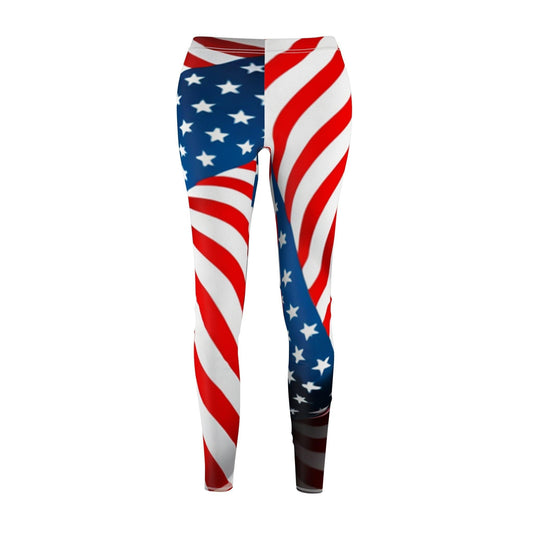 American Flag Women's Casual Leggings - Lizard Vigilante