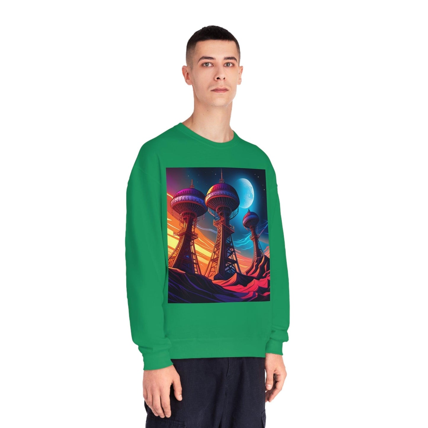 Interplanetary Communication Unisex NuBlend® Crewneck Sweatshirt - Lizard Vigilante