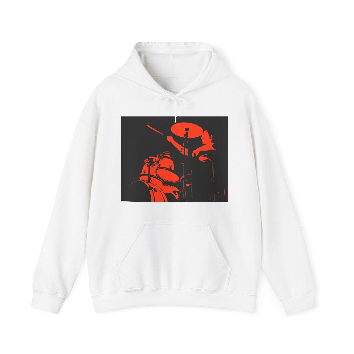 Red Black Drummer Unisex Heavy Blend™ Hooded Sweatshirt - Lizard Vigilante