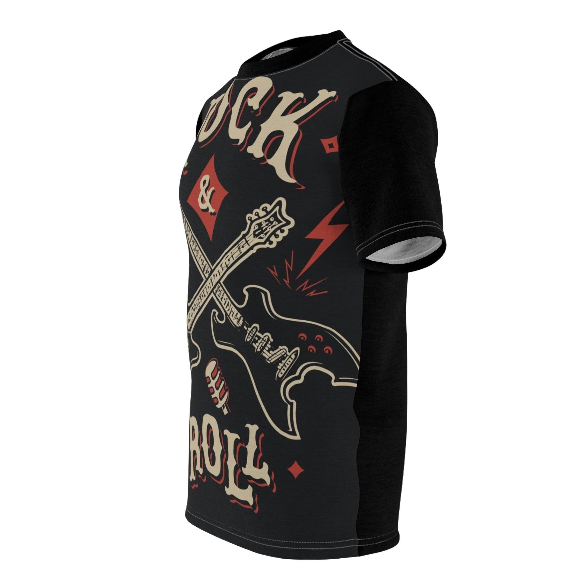 Rock & Roll Swordfight Unisex Cut & Sew Tee (AOP) - Lizard Vigilante