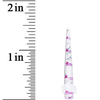 6G Clear Acrylic Glitter Purple Star Confetti Taper
