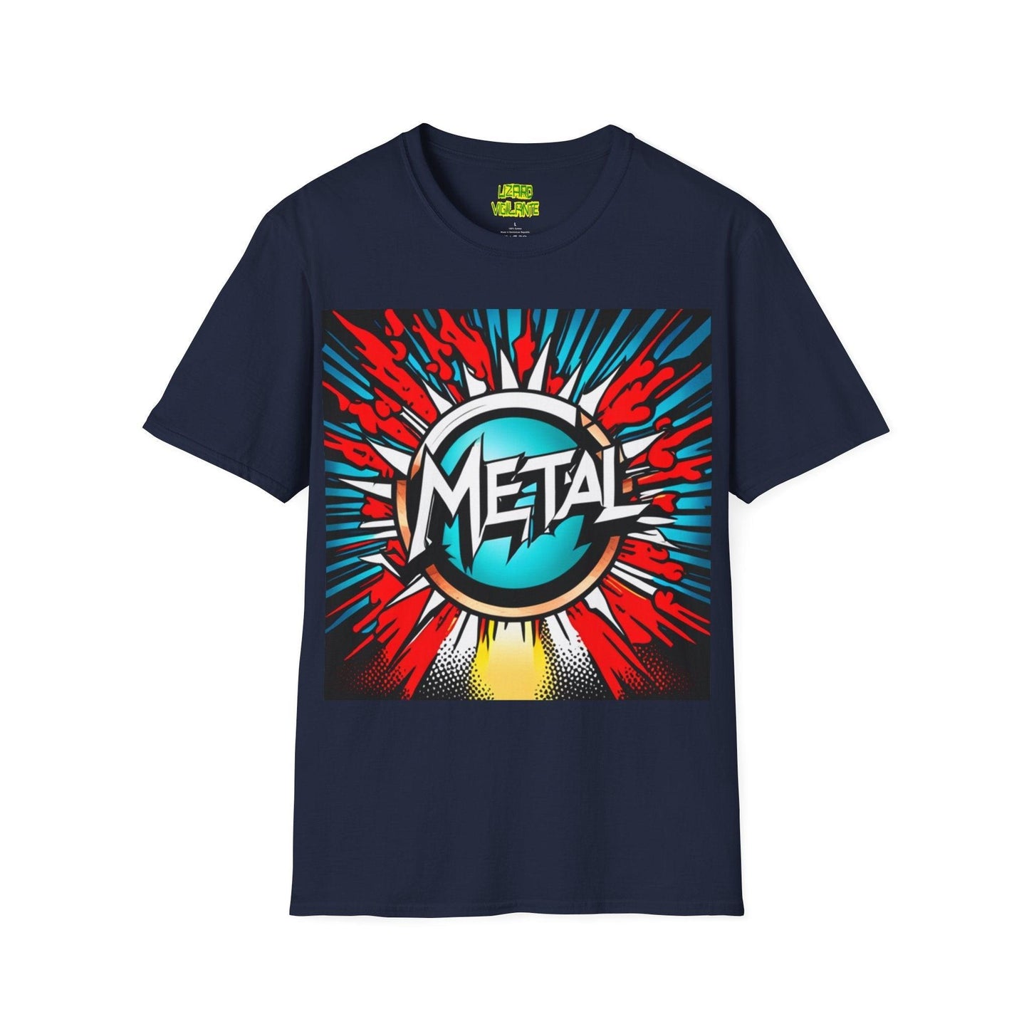 METAL Sun Logo Unisex Softstyle T-Shirt - Lizard Vigilante