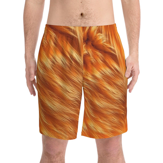 Foxy Heirs Men's Elastic Beach Shorts - Lizard Vigilante