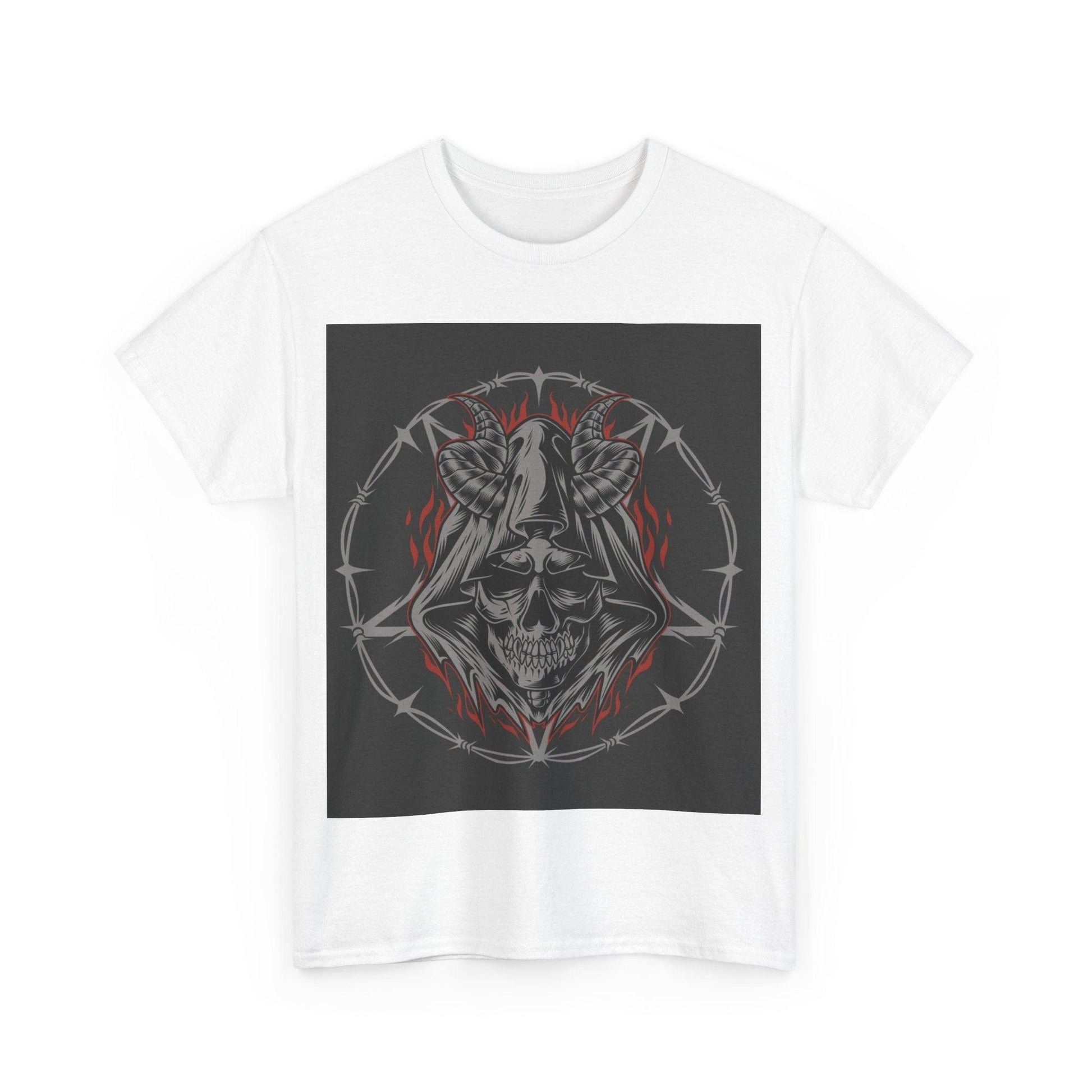 Hooded Skull Unisex Heavy Cotton Tee - Lizard Vigilante