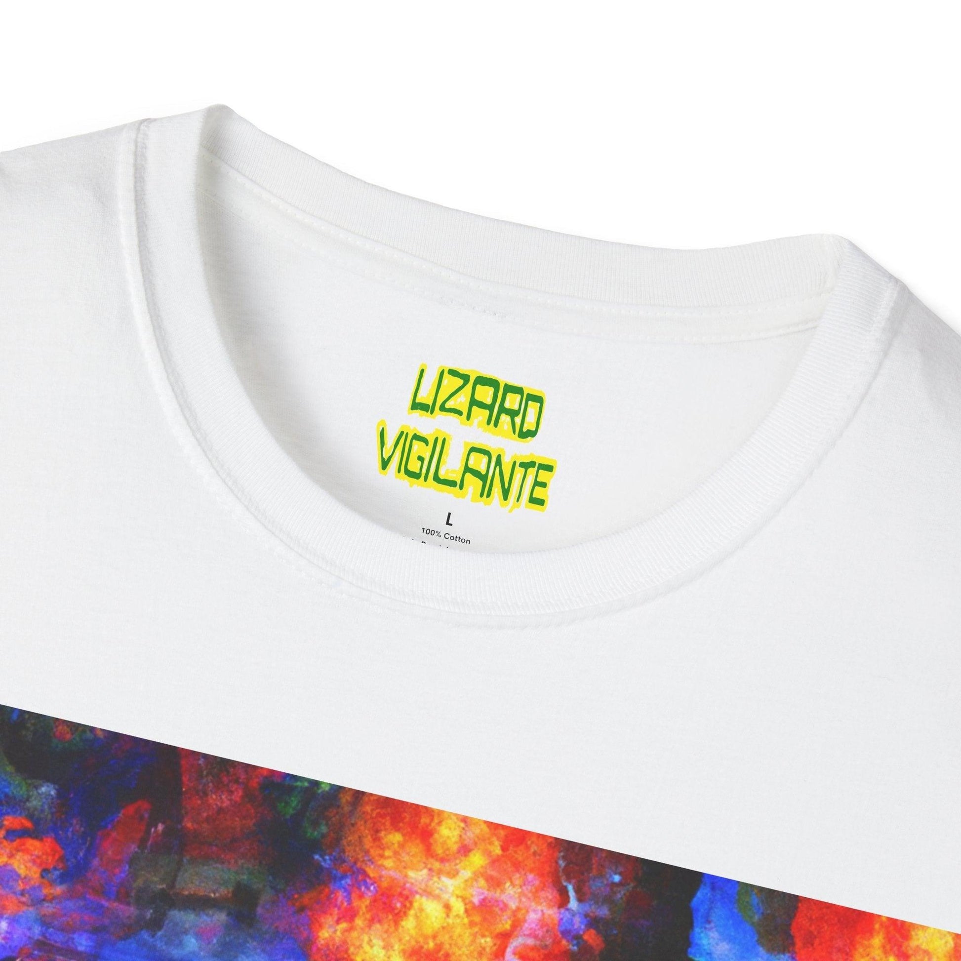 Rock Flame Unisex Softstyle T-Shirt - Lizard Vigilante