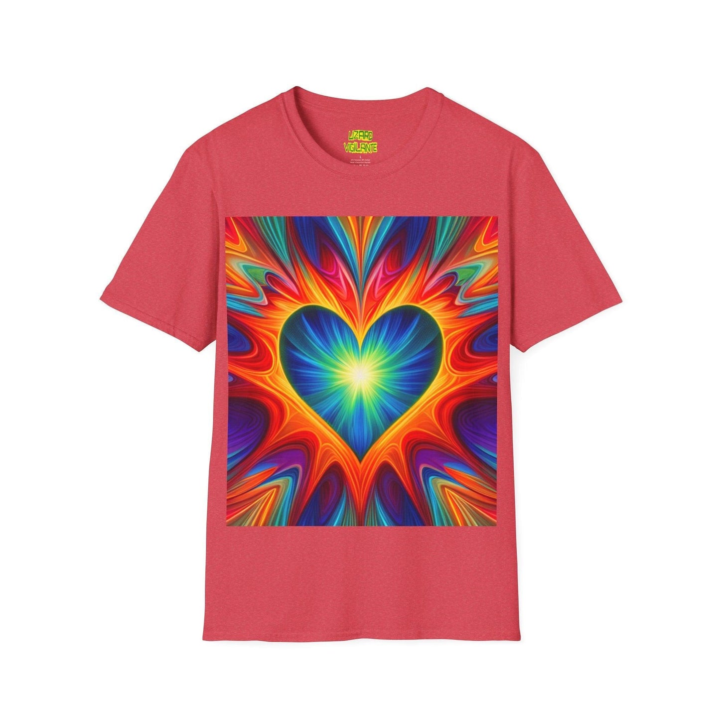 Psychedelic Heart Unisex Softstyle T-Shirt - Lizard Vigilante