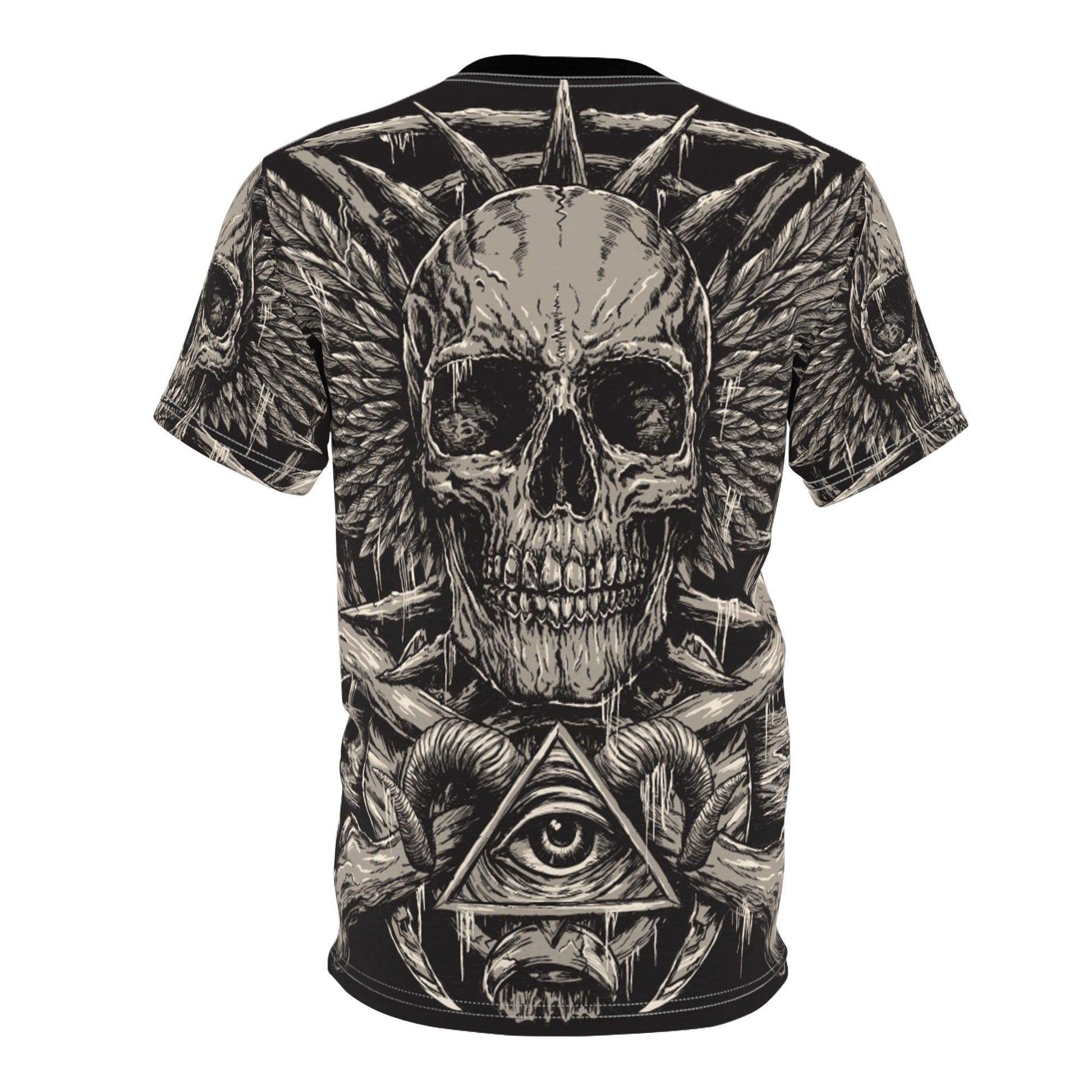 Gothic Skull Unisex Cut & Sew Tee (AOP) - Lizard Vigilante