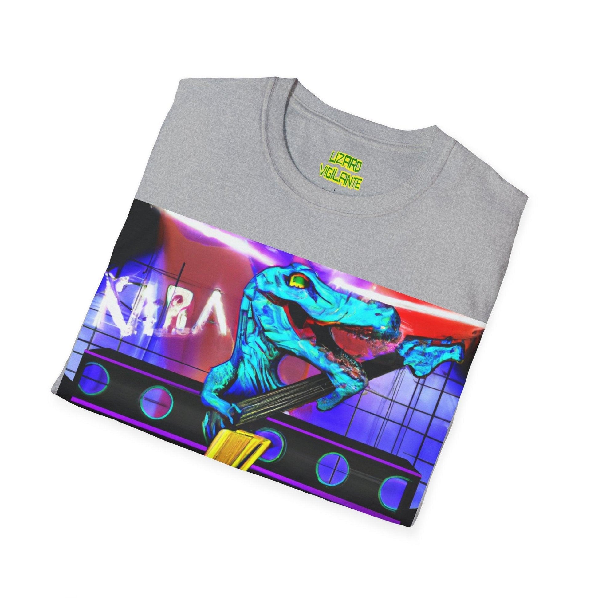 Lizard Vigilante Lightning Unisex Softstyle T-Shirt - Lizard Vigilante