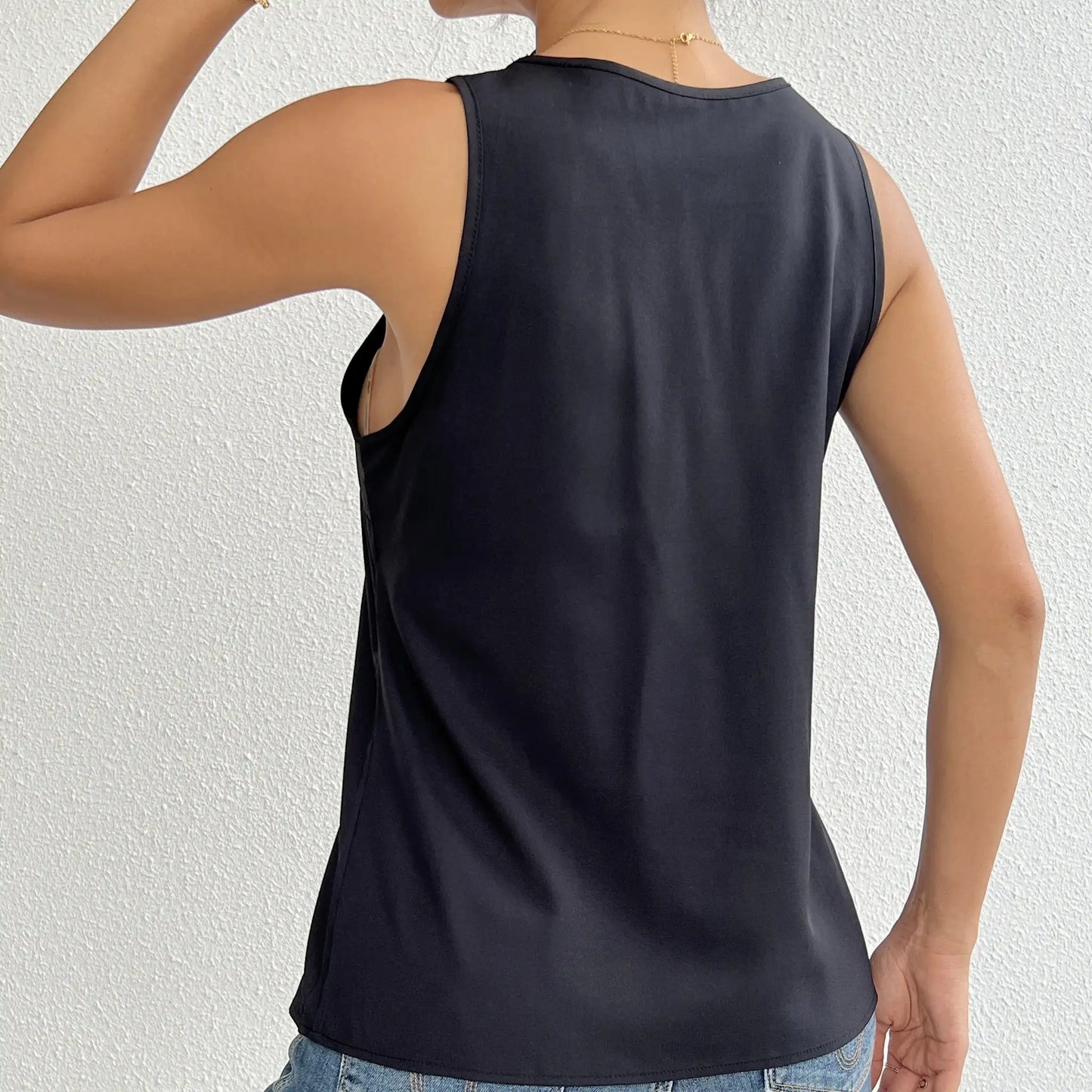 Women's V-neck Lace Patchwork Casual Vacation Daily Vest Top