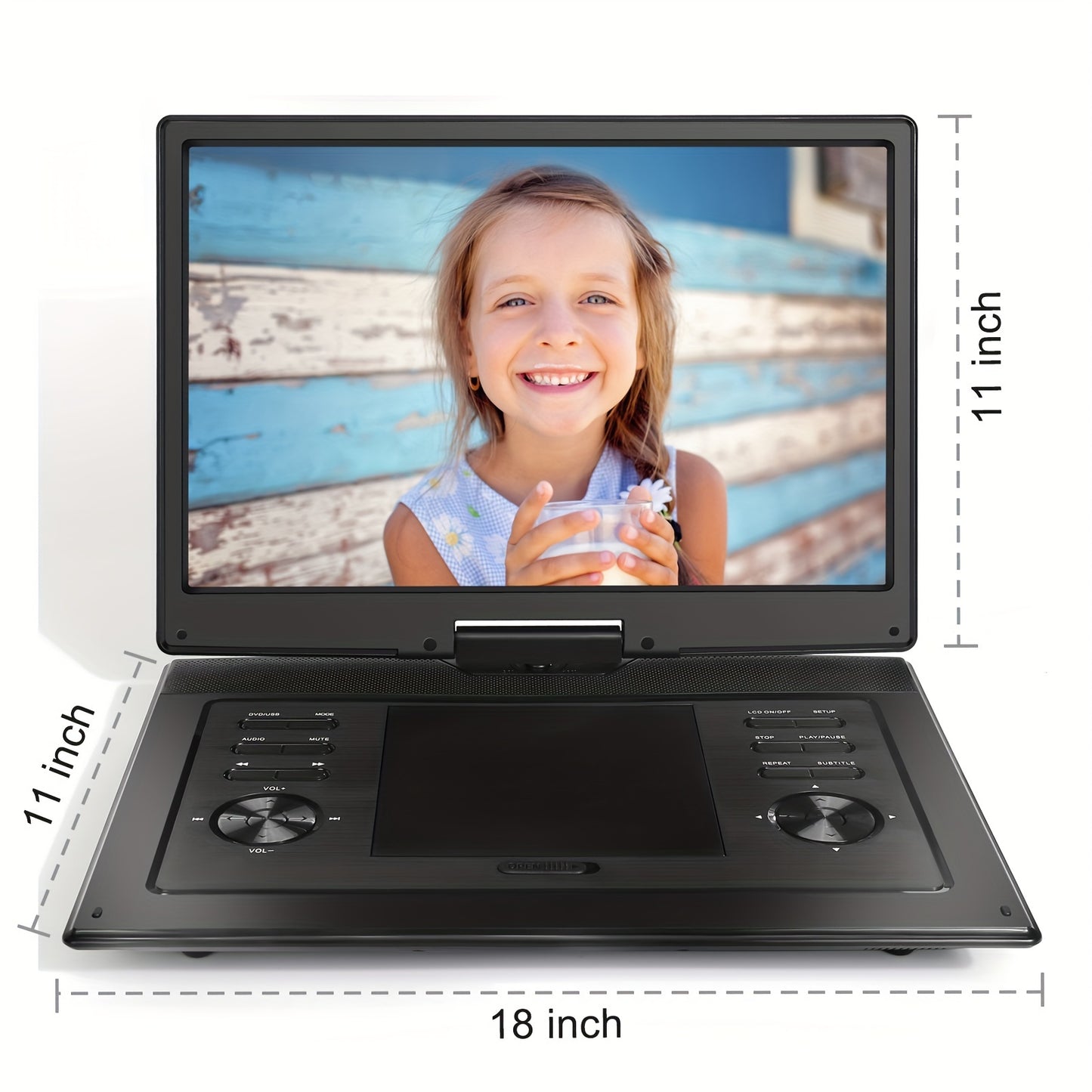 Portable DVD Player with 15.6" HD Screen | Perfect for Travel and Home - Premium dvd player from Lizard Vigilante - Just $97.99! Shop now at Lizard Vigilante