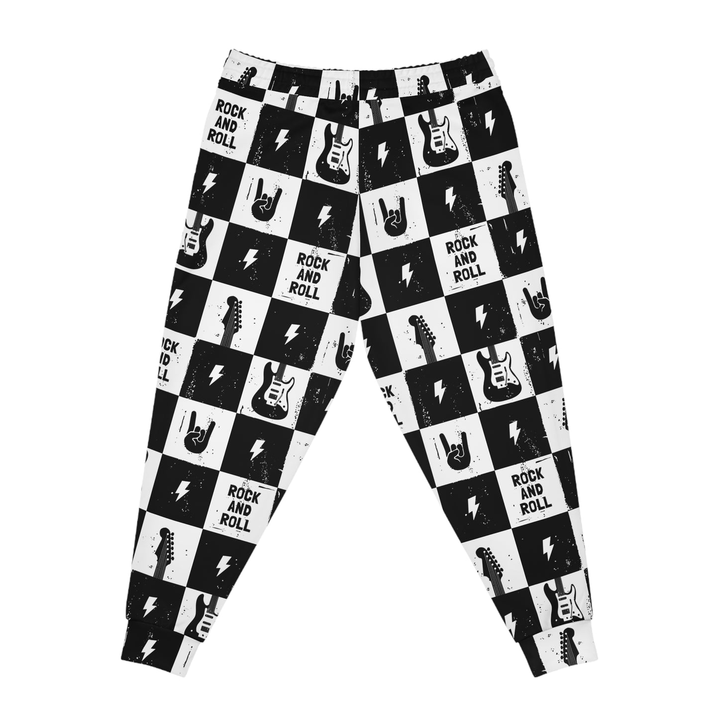 Rock And Roll Squares Athletic Joggers - Premium All Over Prints from Printify - Just $62.99! Shop now at Lizard Vigilante