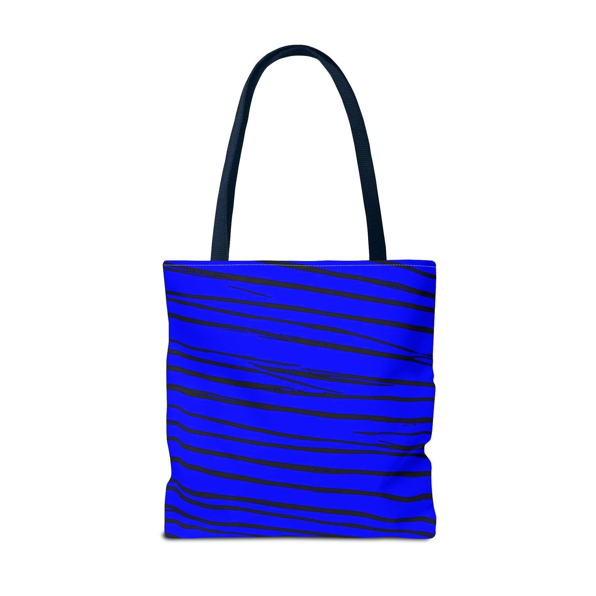 Black & Blue Strips Tote Bag - Lizard Vigilante