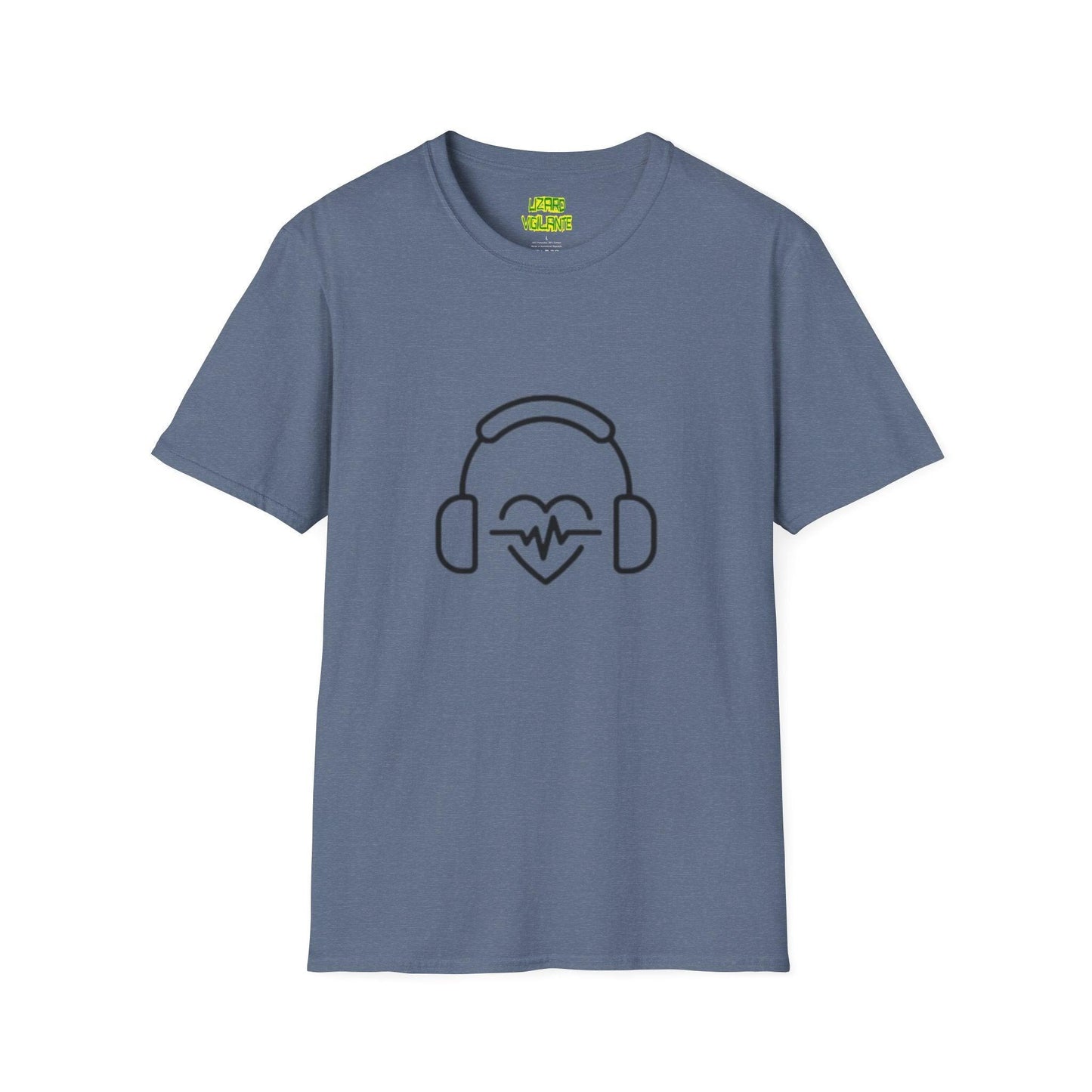 Headphone Love Unisex Softstyle T-Shirt - Lizard Vigilante