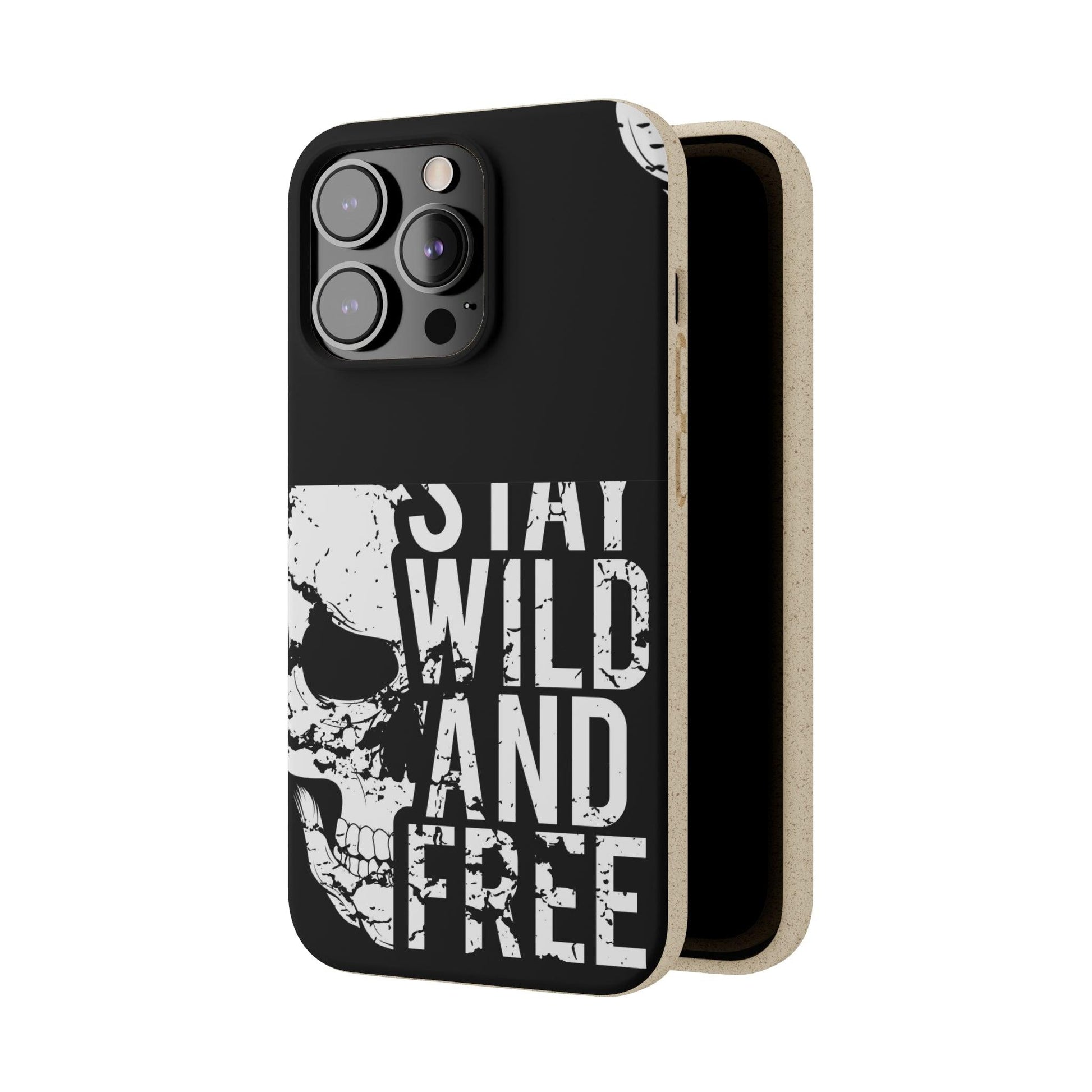 Stay Wild And Free Skull Biodegradable Cases - Lizard Vigilante