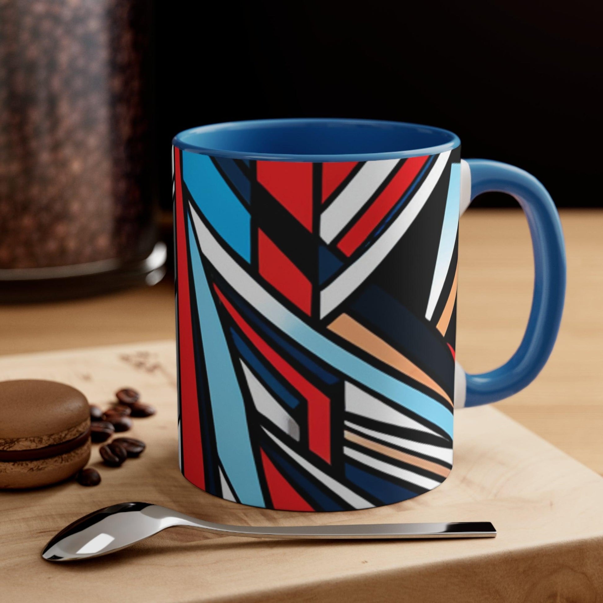 Geometricked Accent Coffee Mug, 11oz - Lizard Vigilante