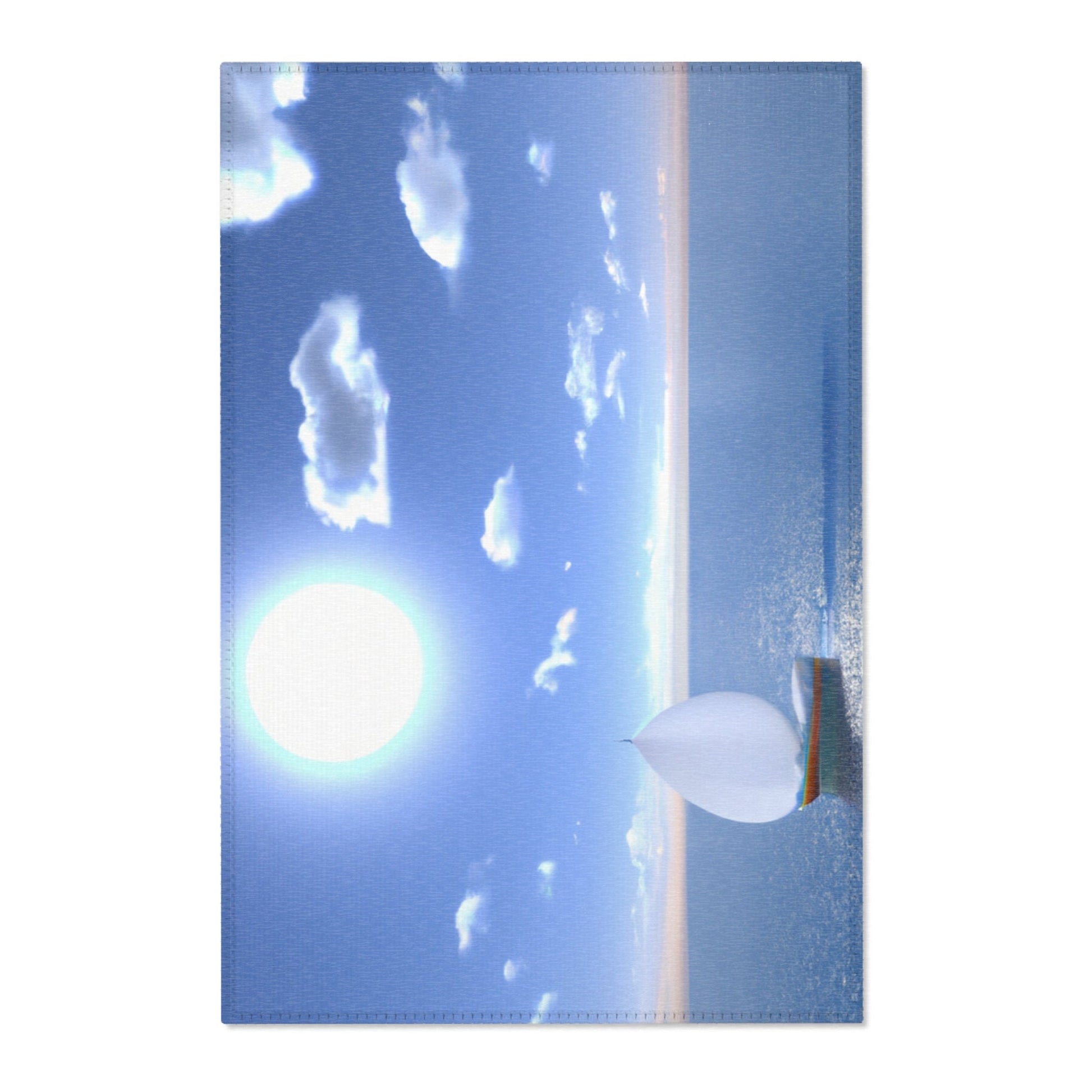 Sailing Into Sunny Bleu Skies Area Rugs - Lizard Vigilante