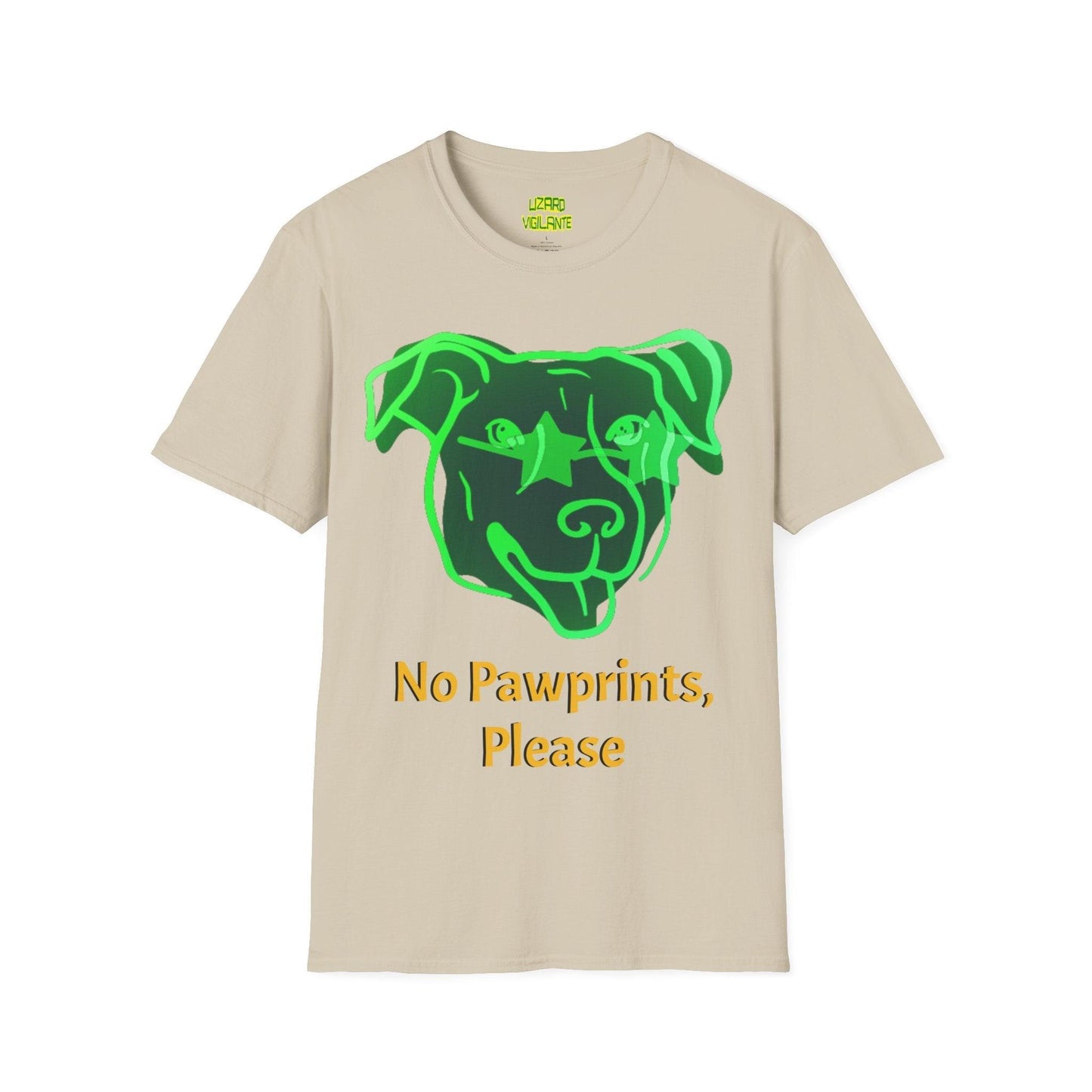 No Pawprints, Please Unisex Softstyle T-Shirt - Lizard Vigilante