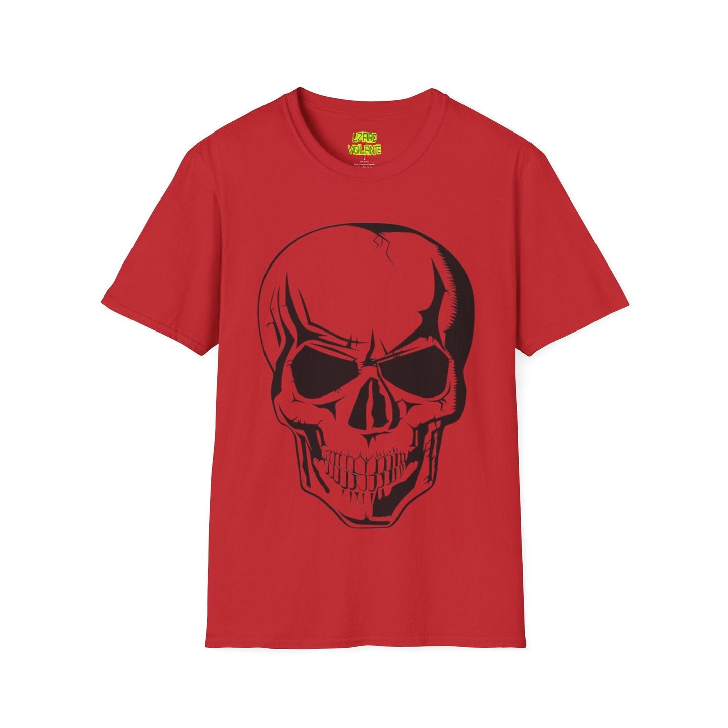 Angry Skull Unisex Softstyle T-Shirt - Lizard Vigilante