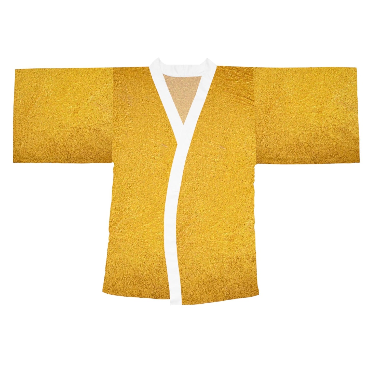 Faux Gold Cloth Long Sleeve Kimono Robe - Lizard Vigilante