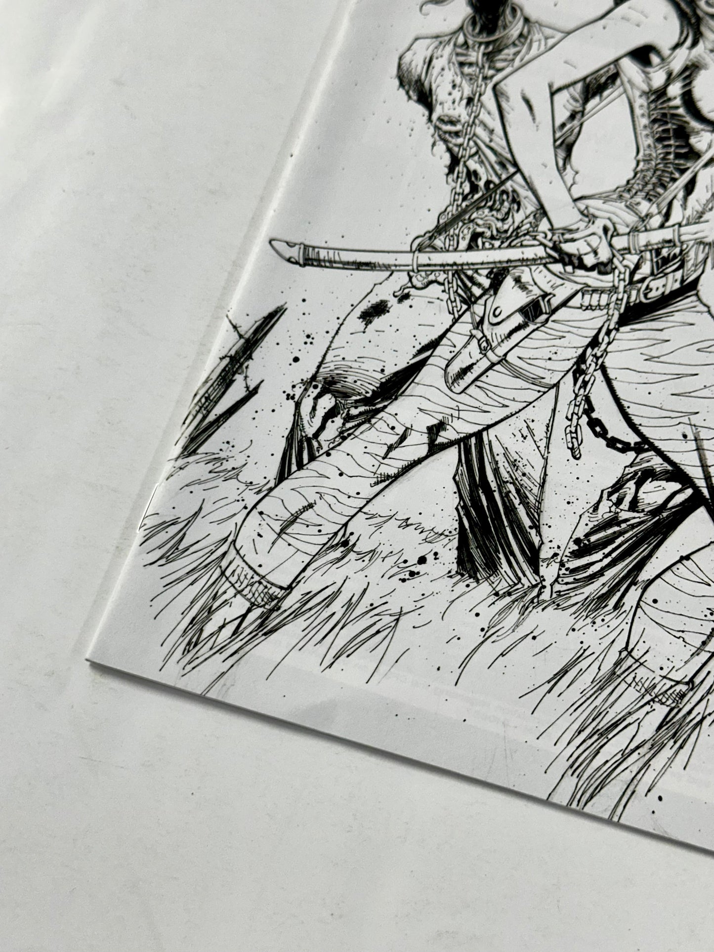 The Walking Dead #19 B&W Virgin Michonne 15th Anniversary Image Comics Campbell D