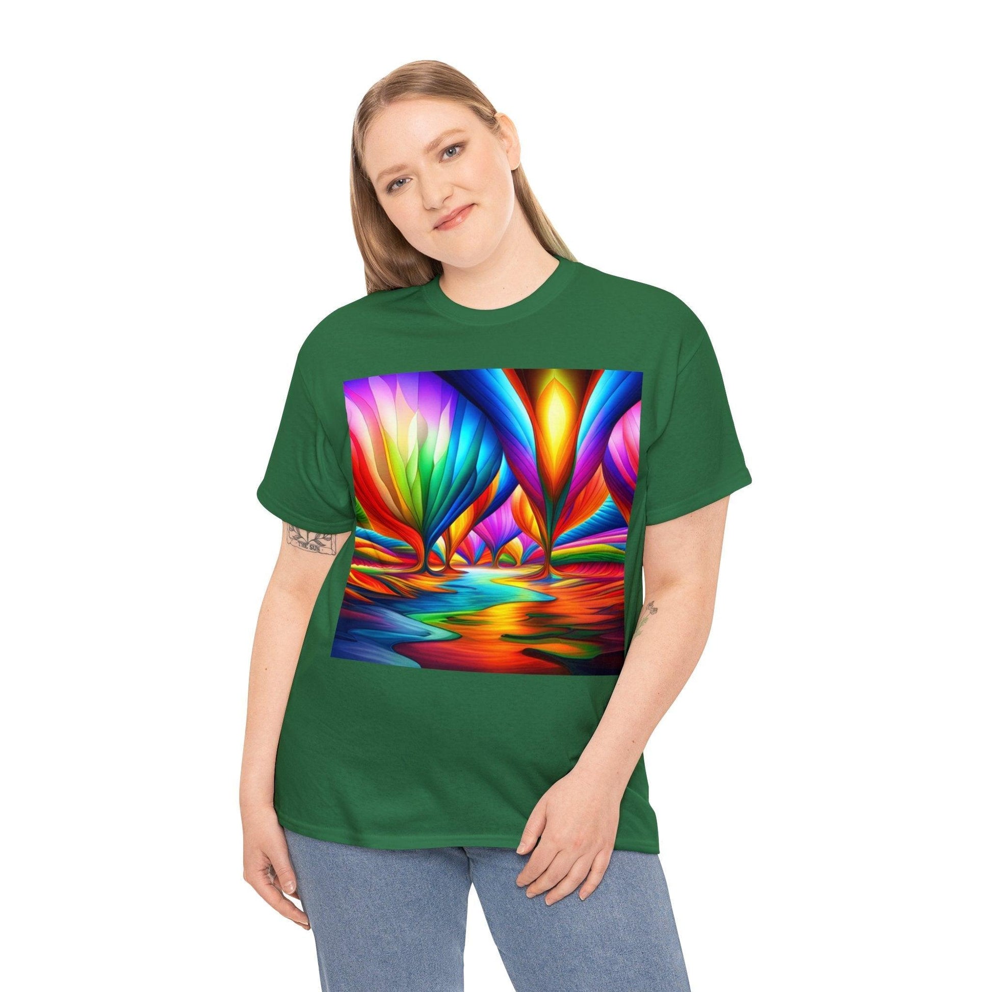 Salivation Multicolored Unisex Heavy Cotton Tee - Lizard Vigilante