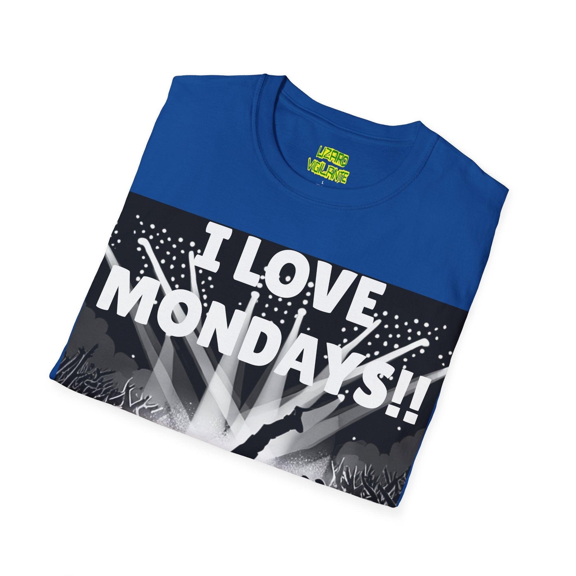 I LOVE MONDAYS!! Kill Him!! Unisex Softstyle T-Shirt - Lizard Vigilante