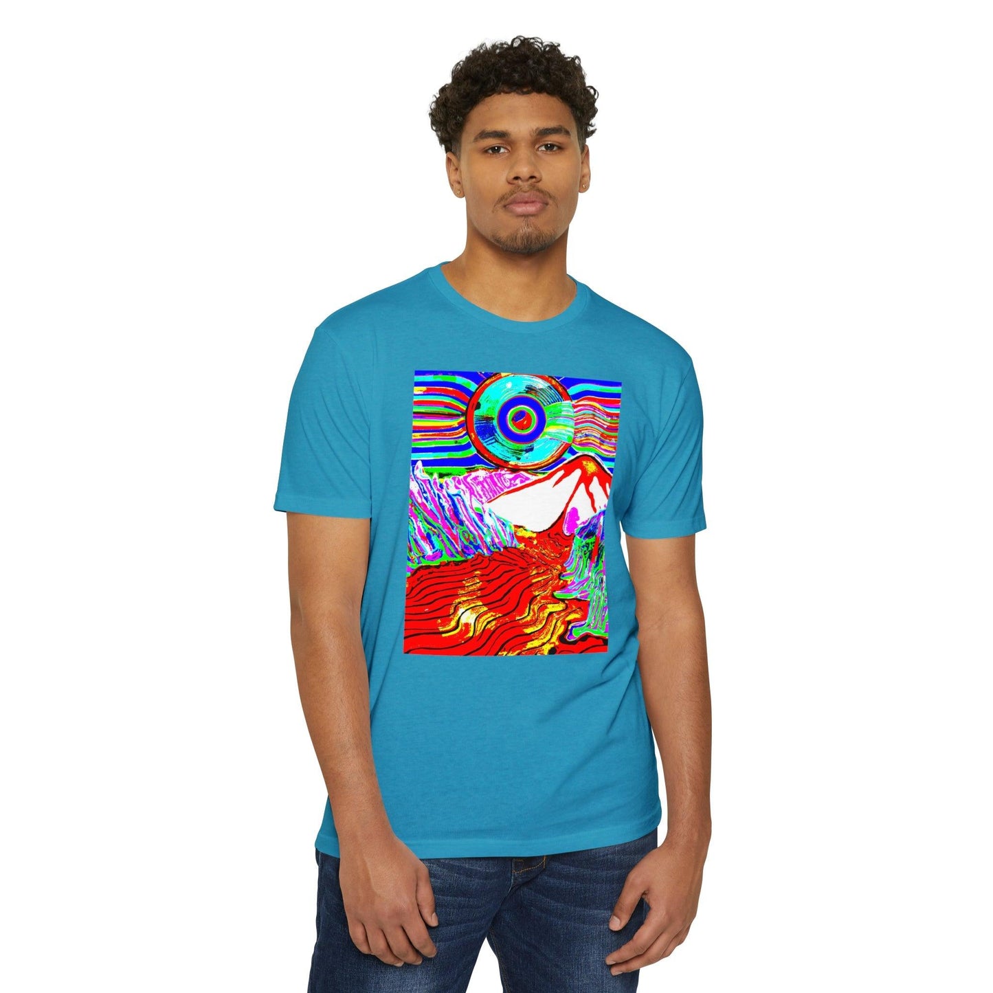 Red Music River Unisex CVC Jersey T-shirt - Lizard Vigilante