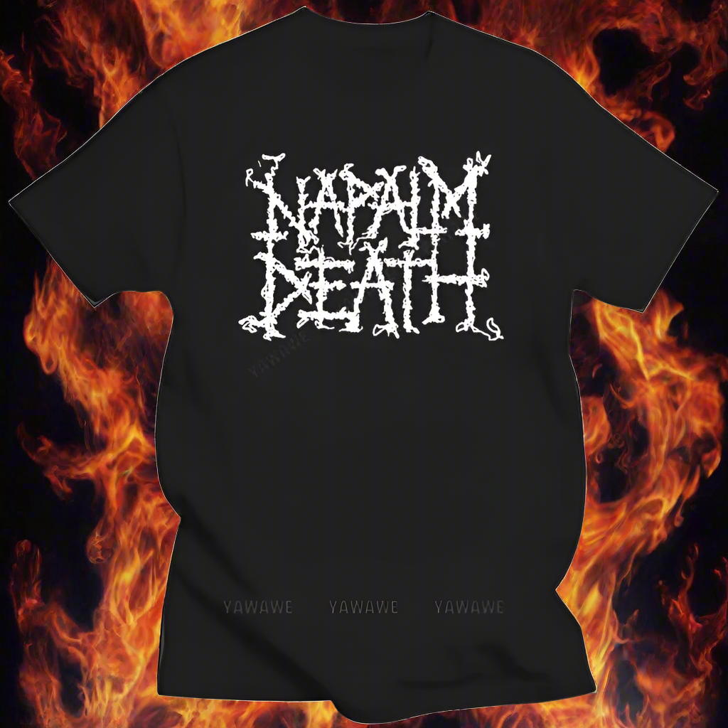 NAPALM DEATH Old Logo Band T-Shirt - Heavy Metal Fashion for Men - Premium T-Shirts from Lizard Vigilante - Just $23.88! Shop now at Lizard Vigilante