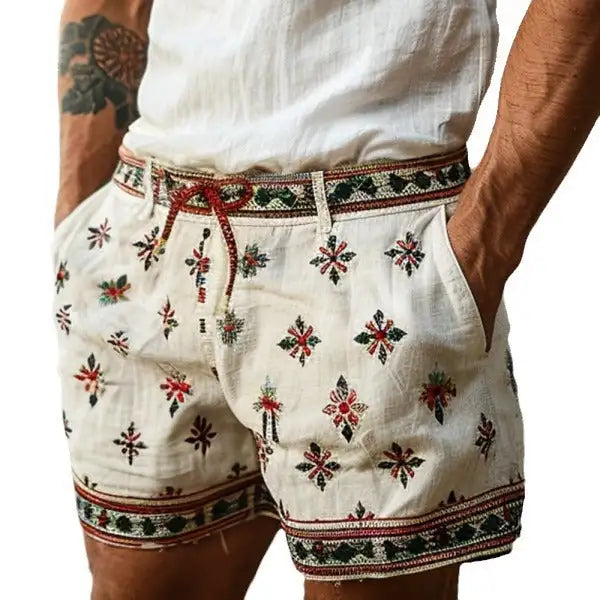 Summer Vintage Printed Casual Shorts