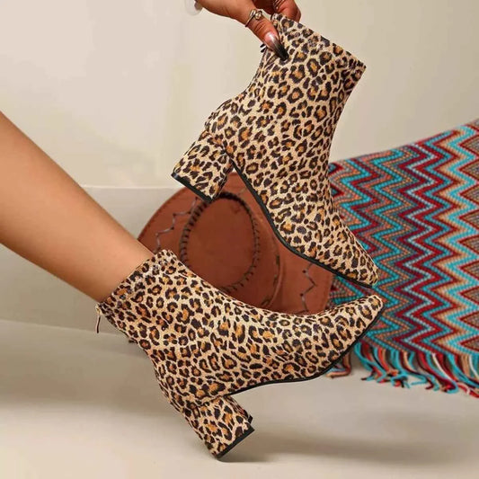 Stylish Chic Block Heel : Ankle Boots