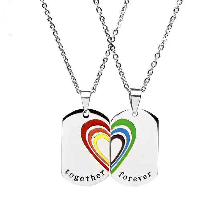 Couple Jewelry Set - Together Forever Stainless Steel Necklaces