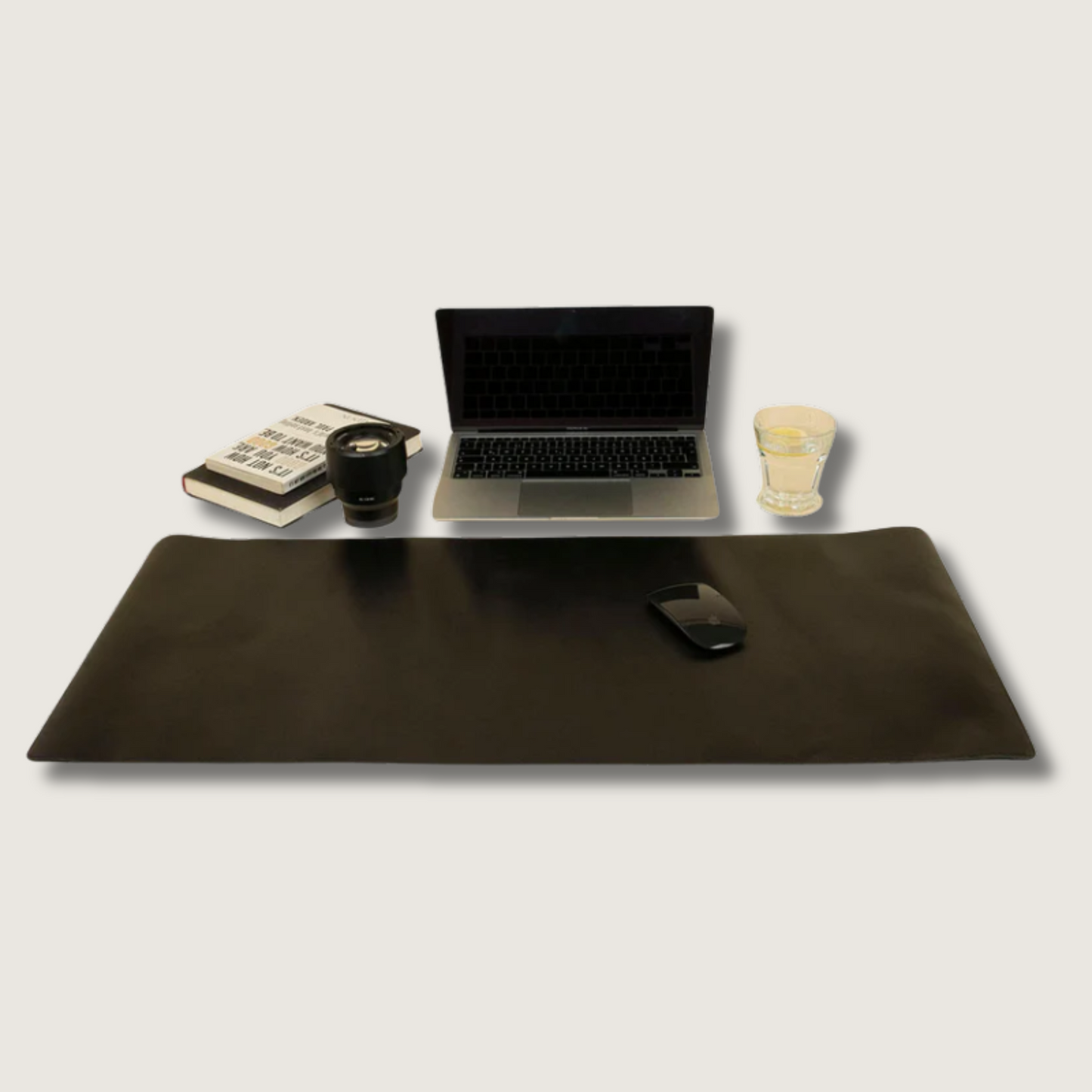 Luxurious Leather Desk Mat - Black - Tampa