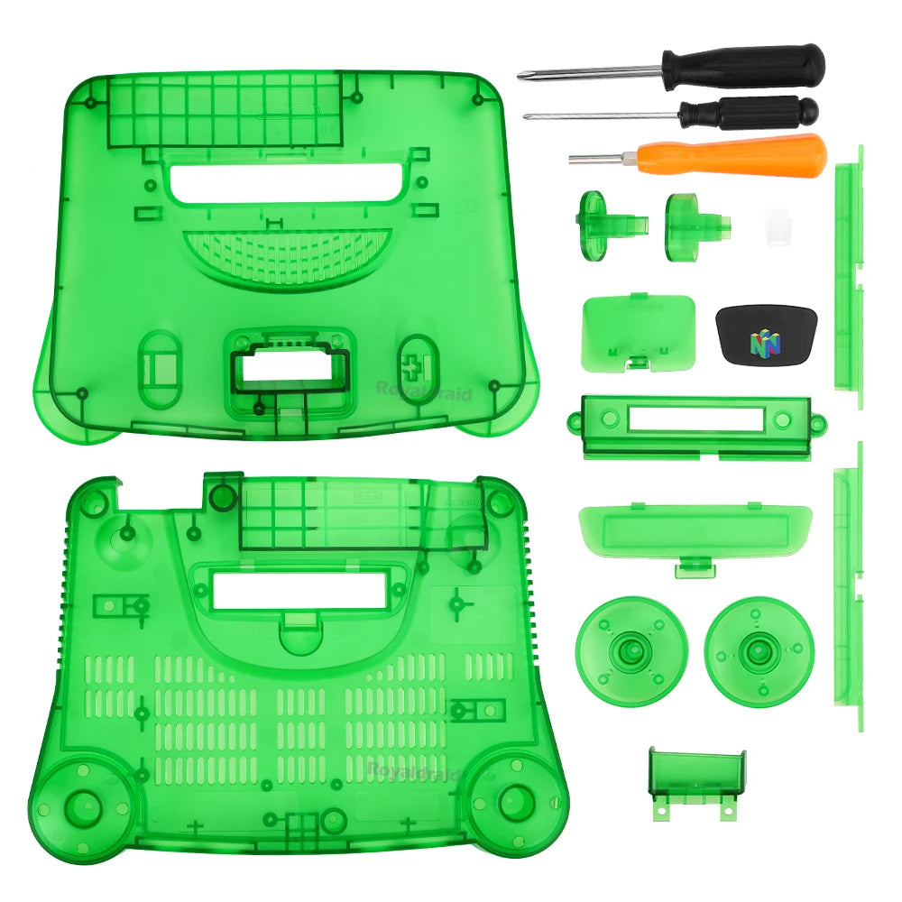 N64 Full Replacement Console Shell Housing Light Green Nintendo 64