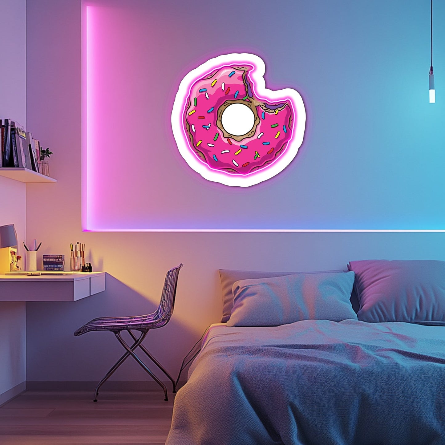 UV Printed Donut  Neon Wall Art- LV0068