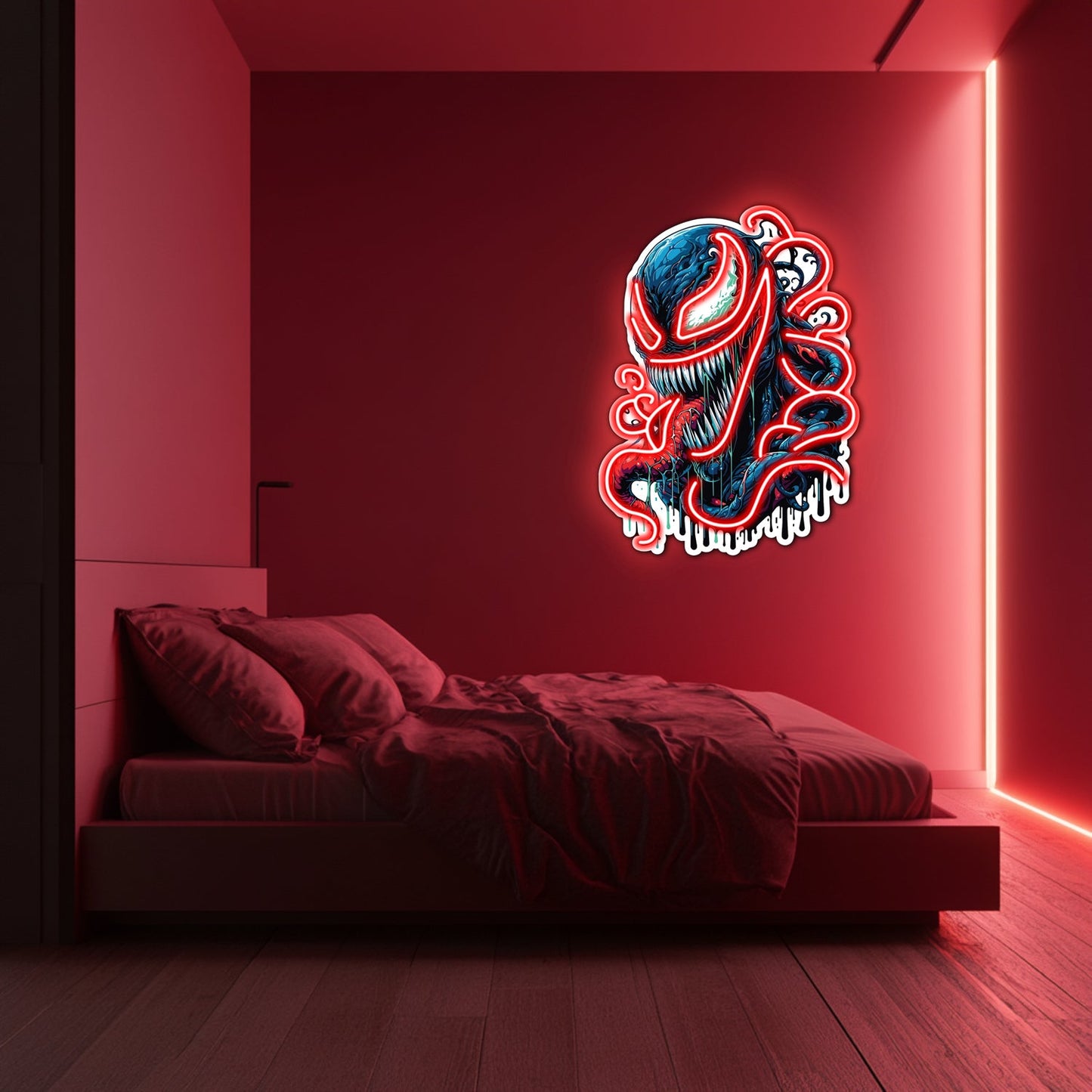UV Printed Venom  Neon Wall Art- LV0055
