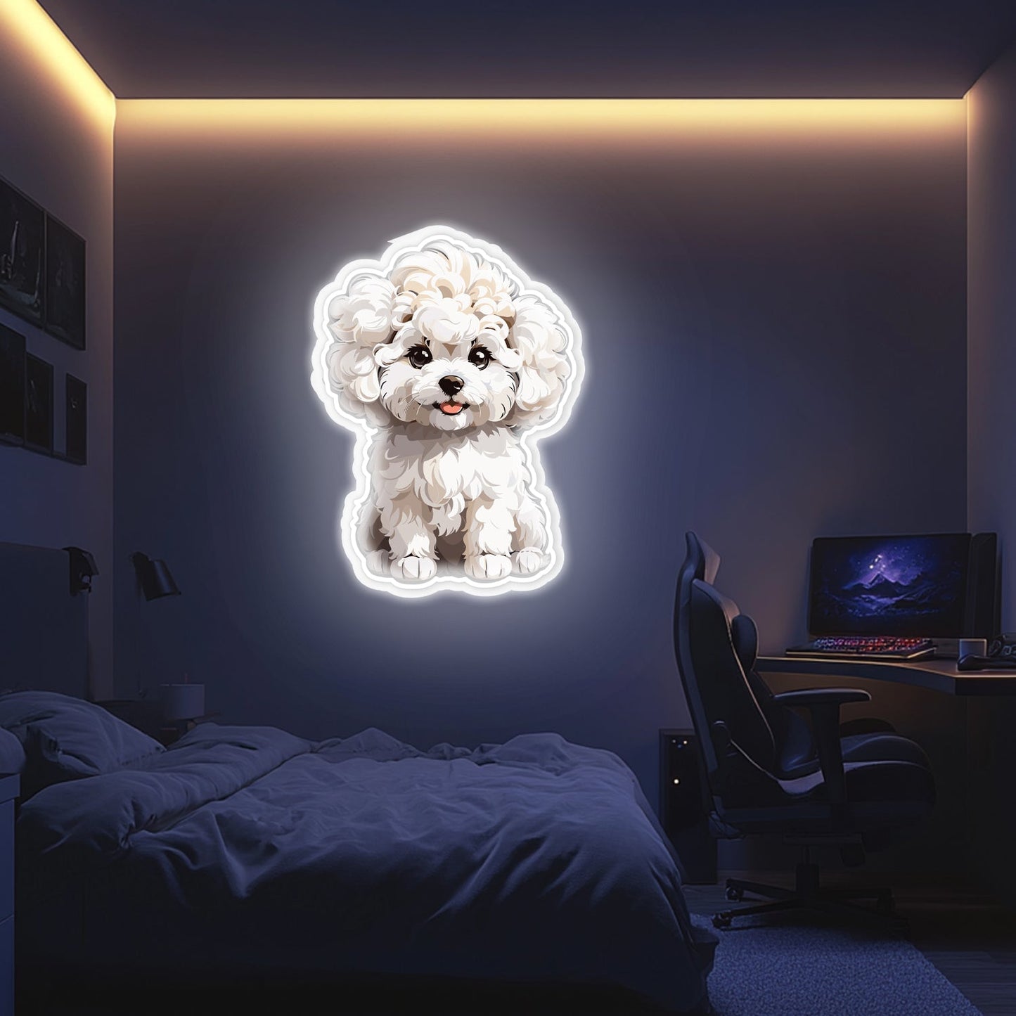 UV Printed Dog Neon Wall Art- LV0022