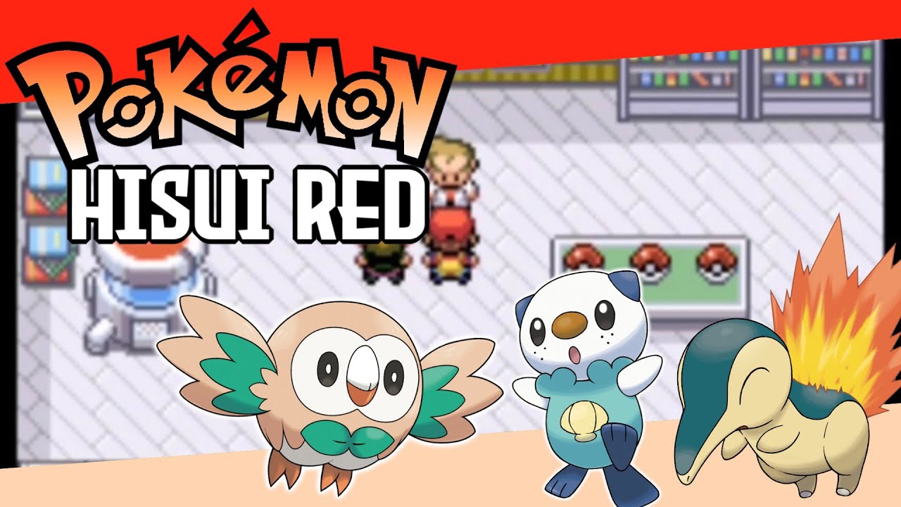 Pokemon Hisui Red GBA Custom Pokemon ROM Hack Video Game Boy Advance