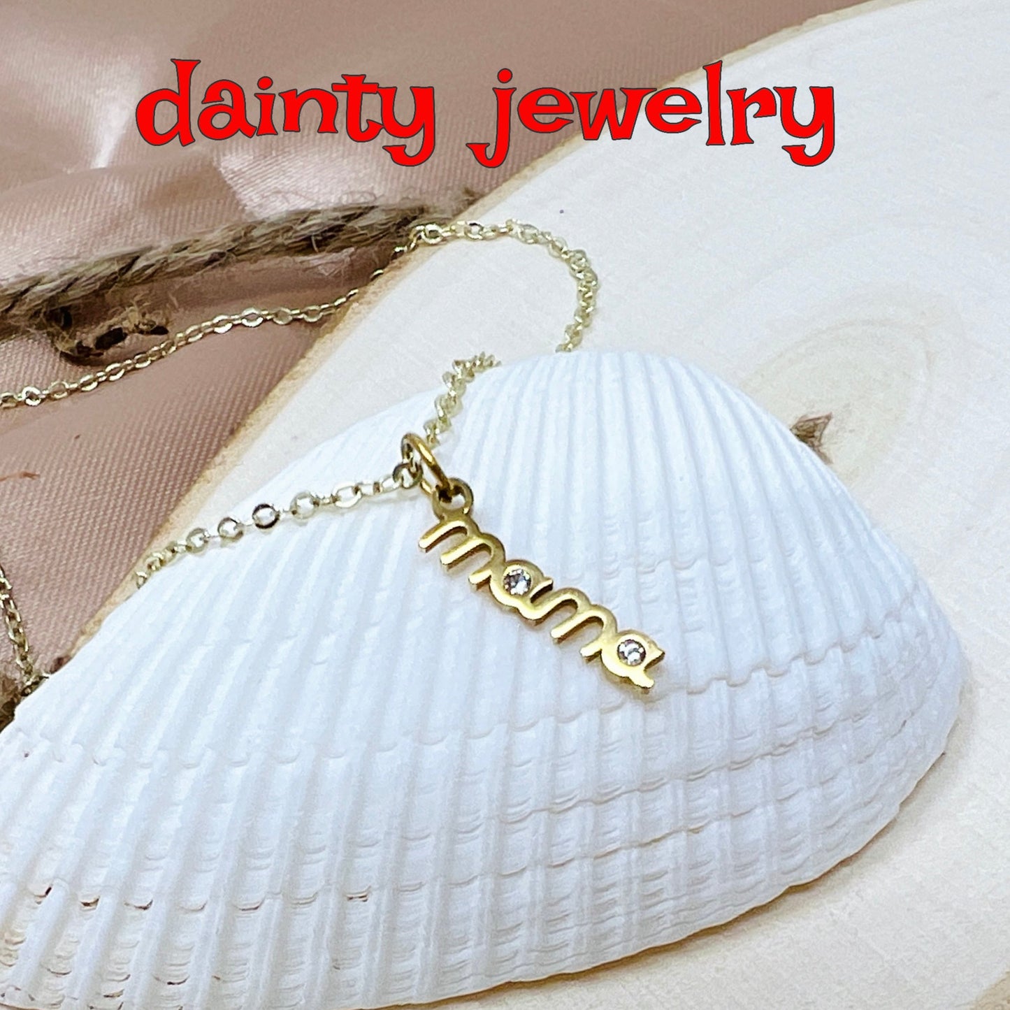 Engraved Mama necklace gold plated jewelry for mom