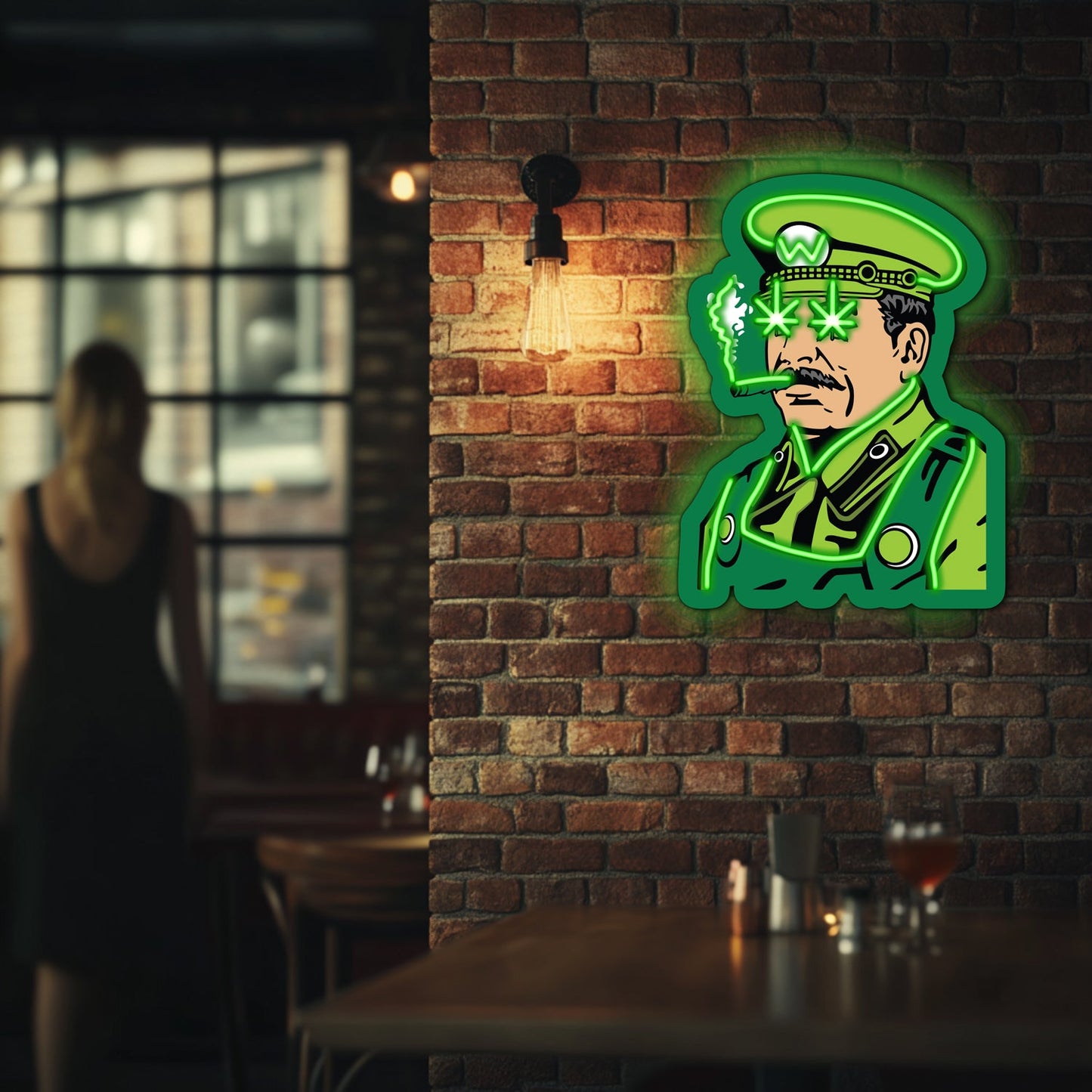 UV Printed Sheriff Cannabis Neon Wall Art- LV0051