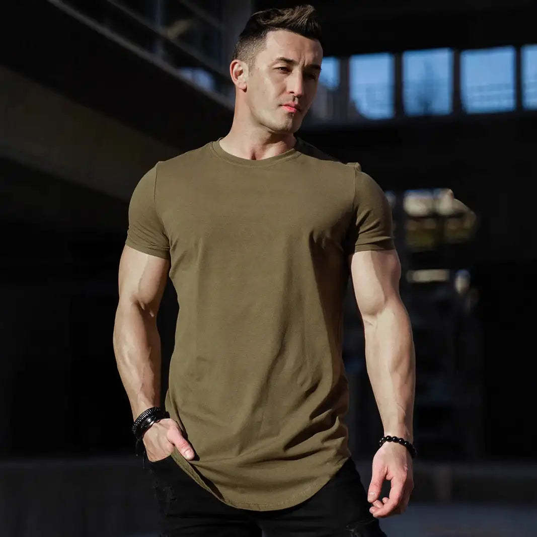 Men's Casual Short-sleeved Sports Fitness T-shirt
