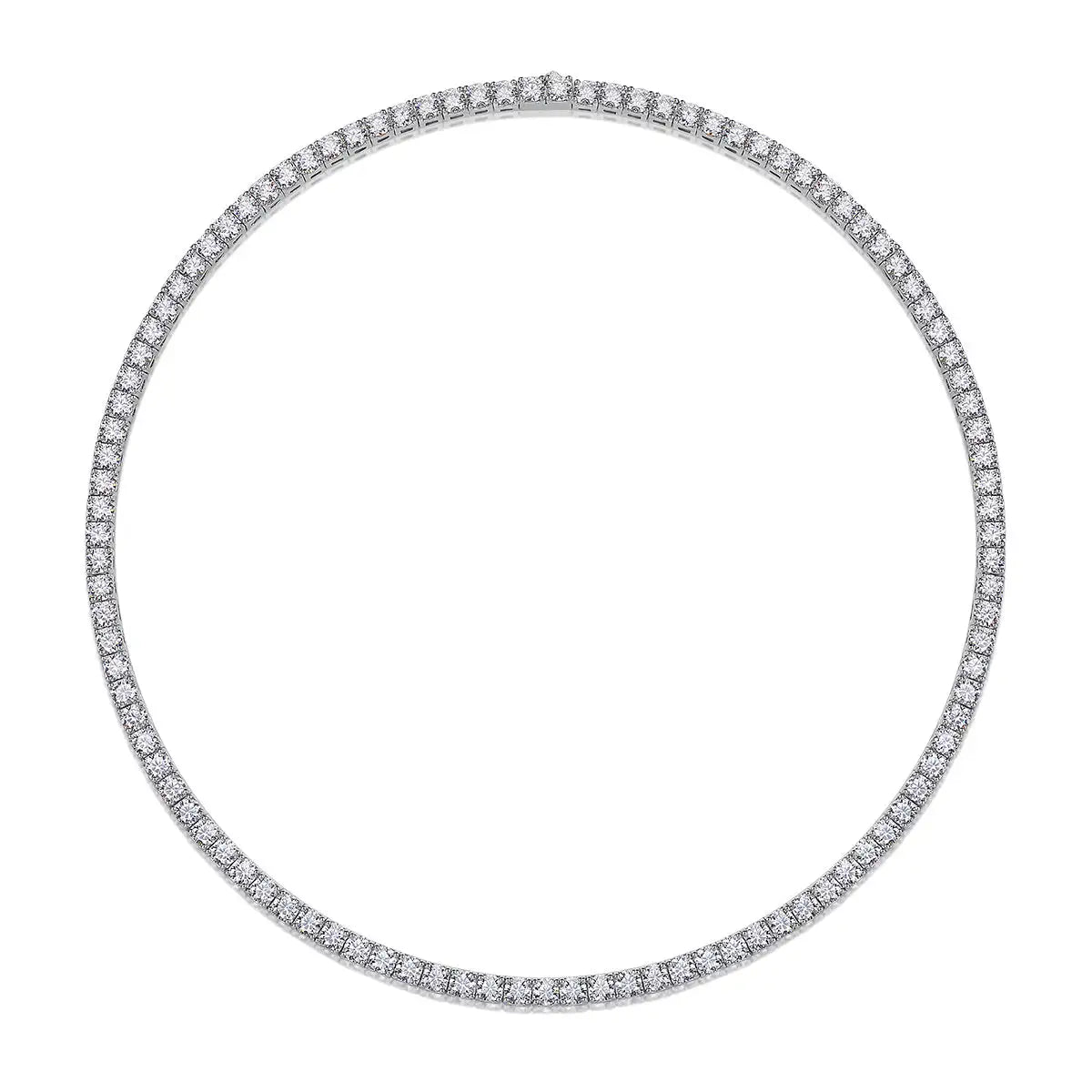 Long Star River Luxury Fashion Inlaid Mosan Diamond S925 Silver Necklace