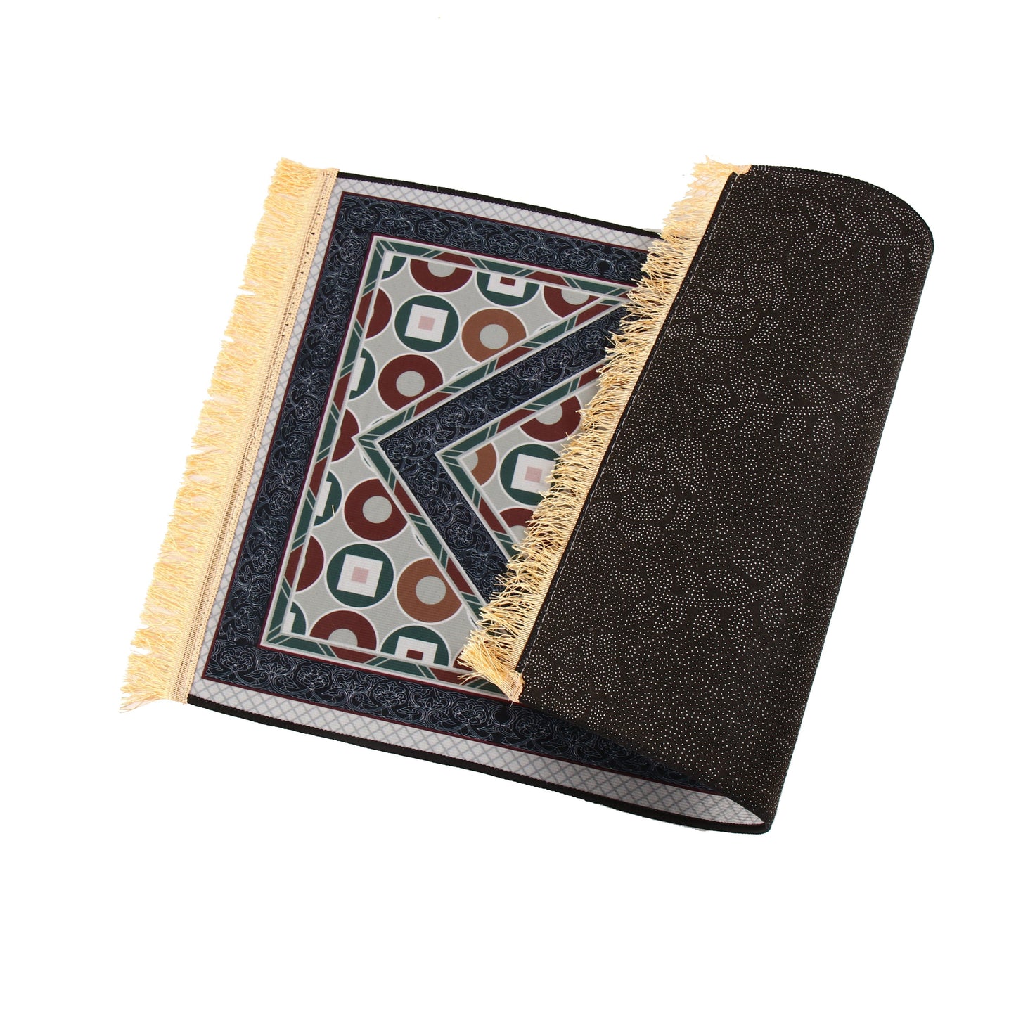 1pc Luxury Muslim Prayer Mat, Non-Slip Printed Islamic Kabah, Soft Worship Cushion, Meditation Rug, Pilgrimage Blanket, Islamic Prayer Carpet, Ideal Islamic Gift