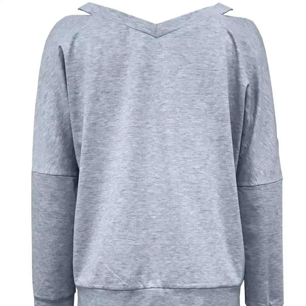 Women's V-neck Off Shoulder Printed Casual Clothing Shirt Long Sleeved Top