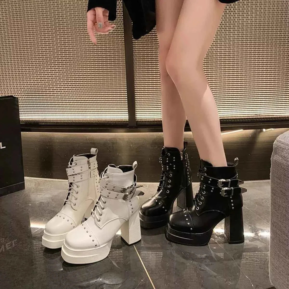 Round Toe Heel Block : Heels Boots.