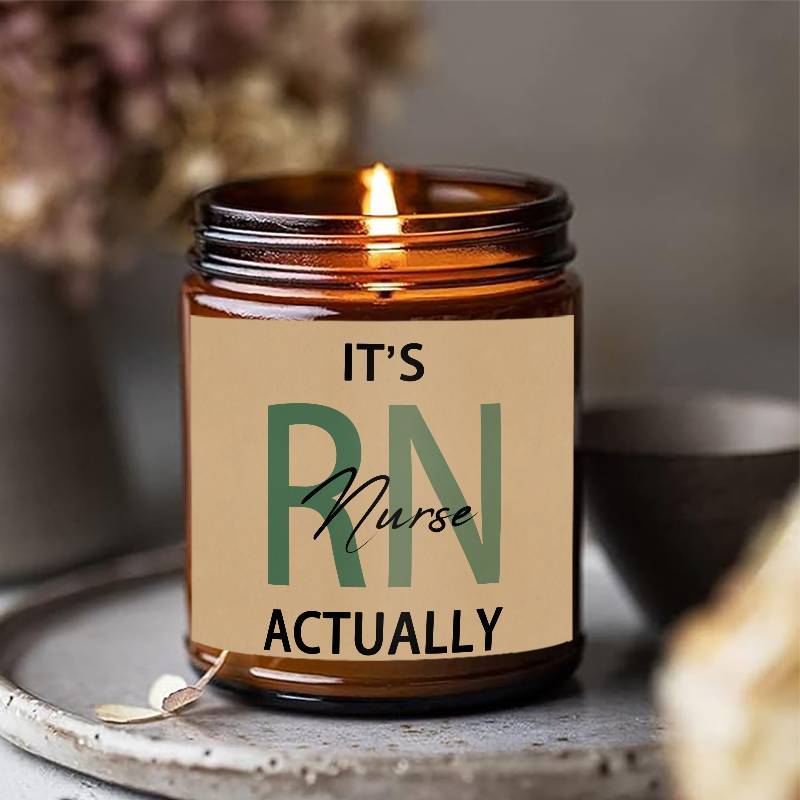 1pc Lavender Scented Candle 5.3oz Soybean Wax Best Nurse Ever Gifts Idea for Women Men RN Friend Nursing Supervisor Bestie Guy Cowoker Him Her on Practitioner School Nurse Graduation Thank You Appreciation Birthday Christmas