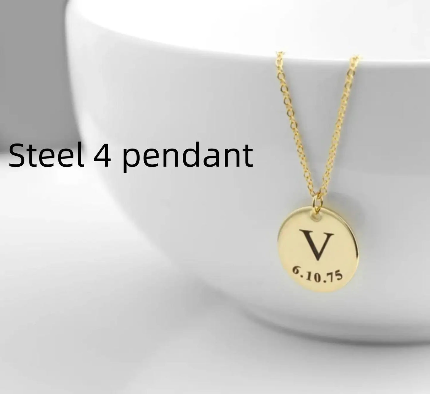 Personalized Pendant Stainless Steel Necklace