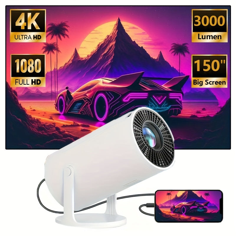 3000 Lumen 1080P Full HD LCD Projector - Portable Home Theater with 180° Adjustable, 4K Compatible, US Plug, Remote Control, Outdoor Movie Projector for TV Stick, HDMI, USB, and More - Premium  from Lizard Vigilante - Just $59.99! Shop now at Lizard Vigilante