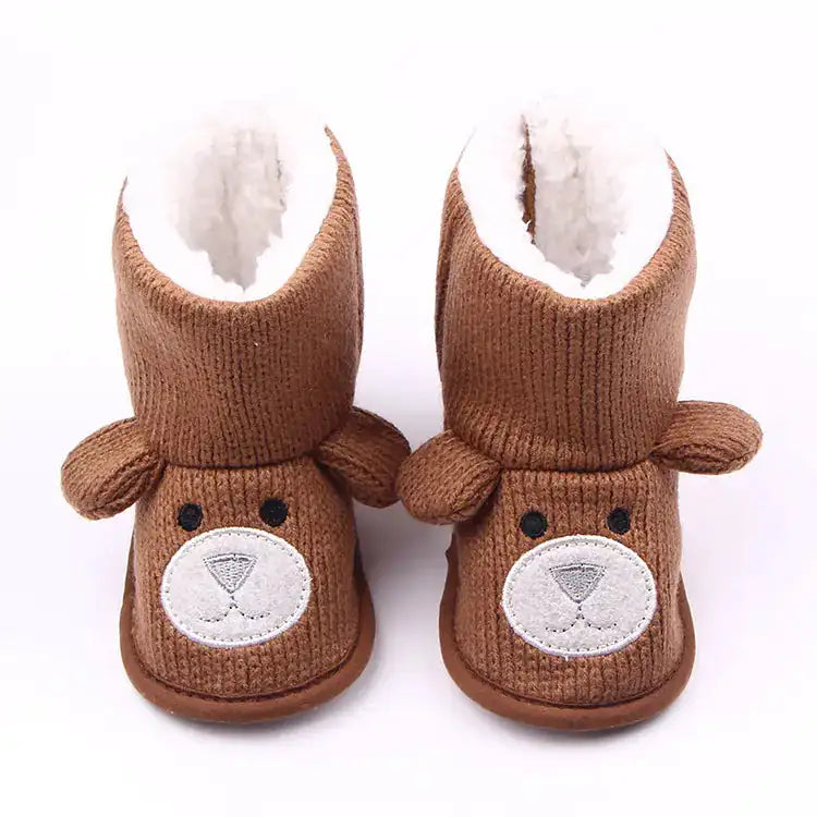 Knitted Fleece Baby Shoes, Toddler Booties, Kids Shoes
