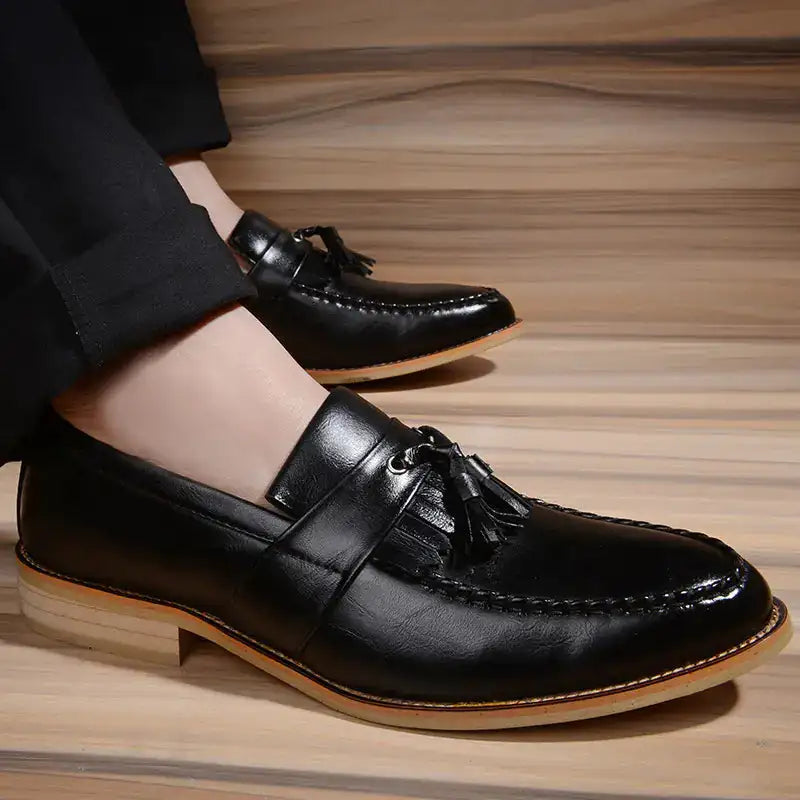 Men's Spring Dress Shoes - Stylish Pointed Oxford Shoes